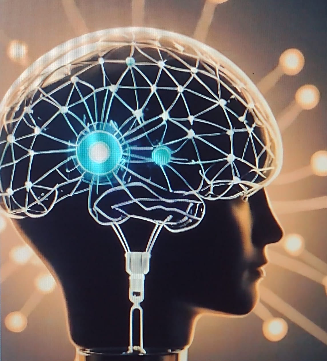 Representação artística da mente humana e suas conexões